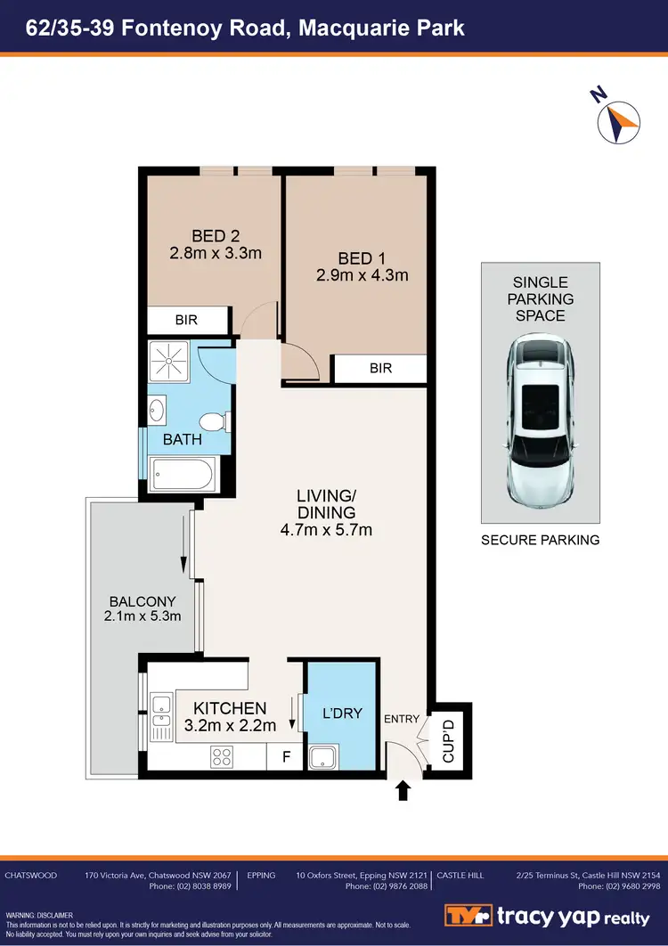 Floorplan of Homely apartment listing, 62/35-39 Fontenoy Road, Macquarie Park NSW 2113