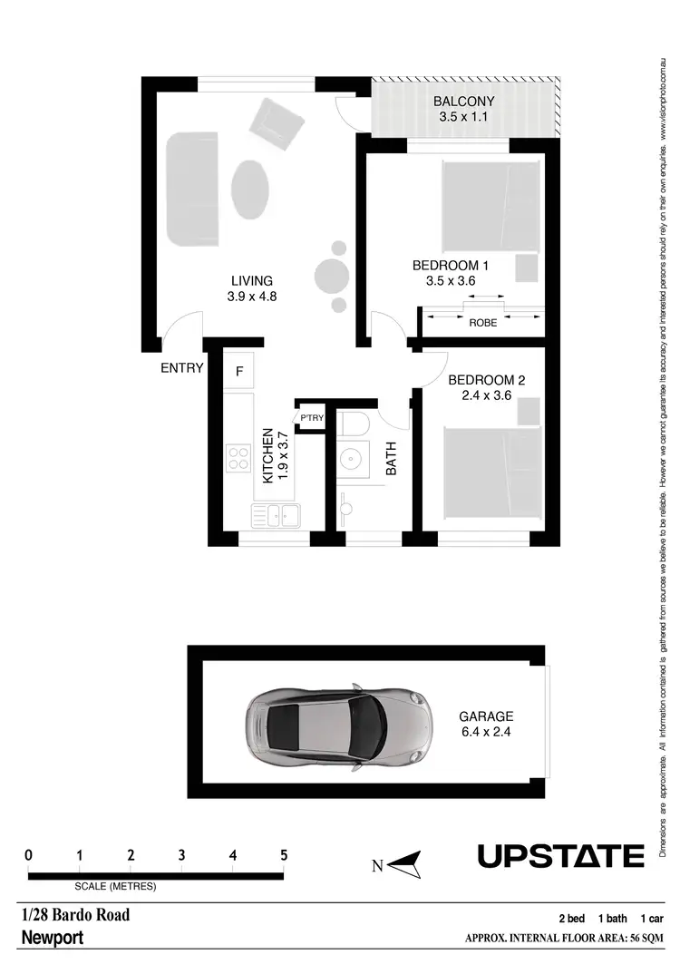 Floorplan of Homely apartment listing, 1/28 Bardo Road, Newport NSW 2106
