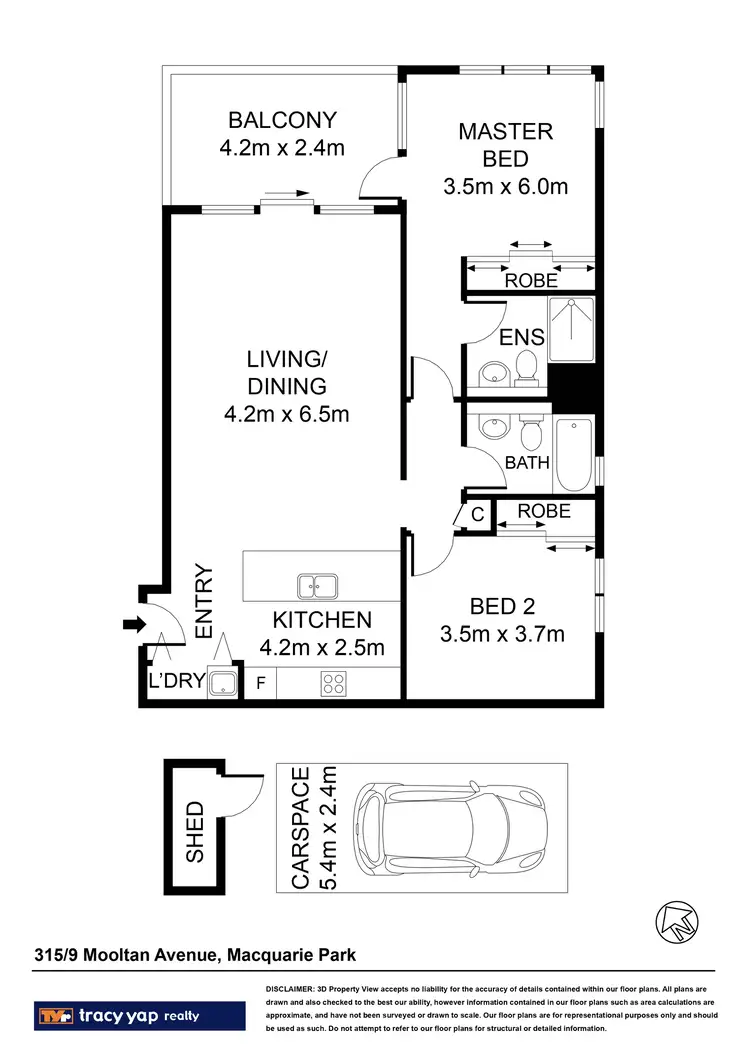 Floorplan of Homely apartment listing, 315/9 Mooltan Avenue, Macquarie Park NSW 2113