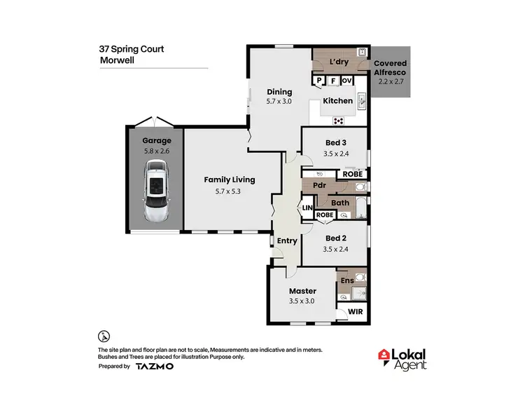 Floorplan of Homely house listing, 37 Spring Court, Morwell VIC 3840