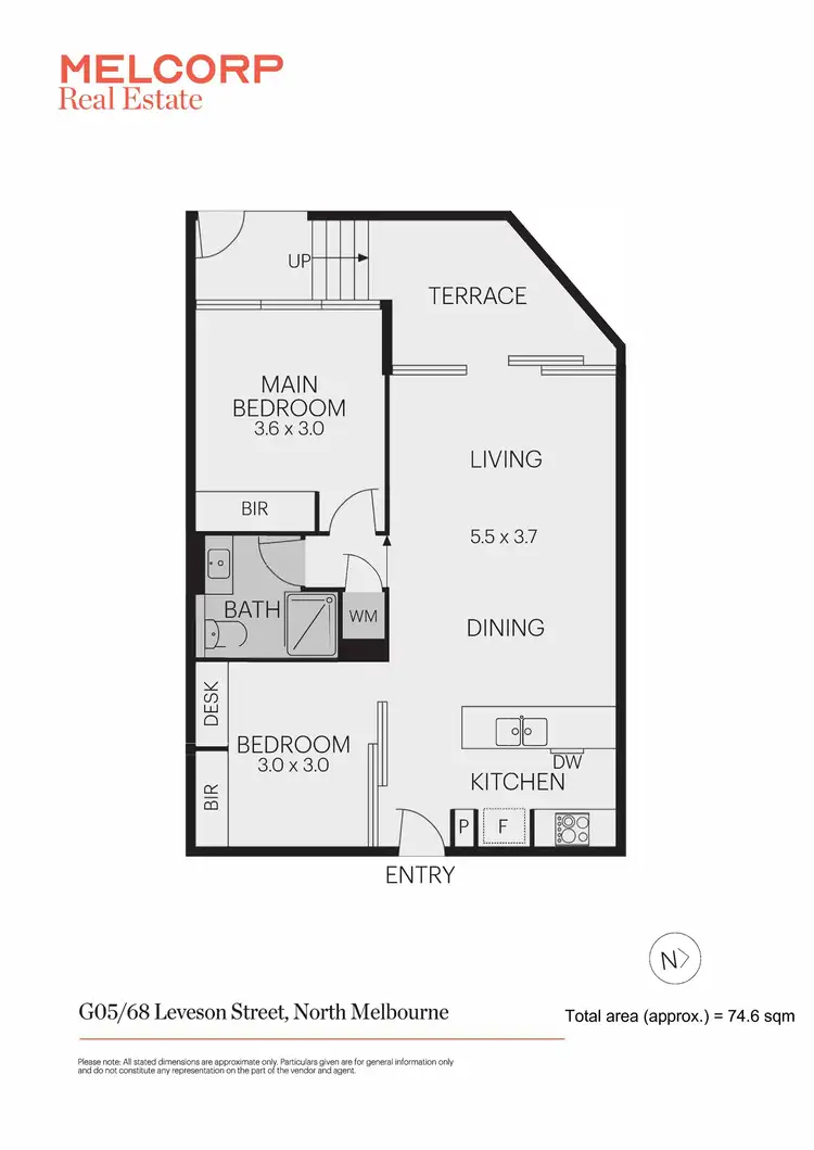 Floorplan of Homely apartment listing, G05/68 Leveson Street, North Melbourne VIC 3051