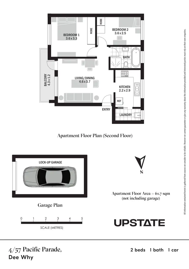 Floorplan of Homely unit listing, 4/57 Pacific Parade, Dee Why NSW 2099