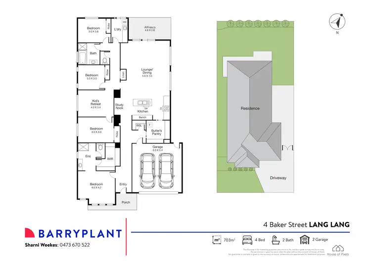 Floorplan of Homely house listing, 4 Baker Street, Lang Lang VIC 3984