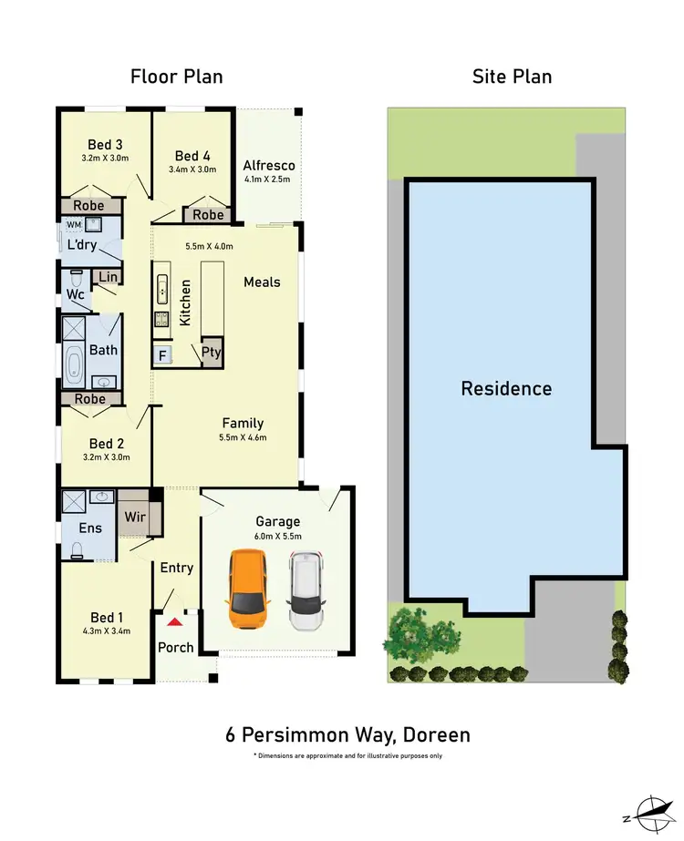 Floorplan of Homely house listing, 6 Persimmon Way, Doreen VIC 3754