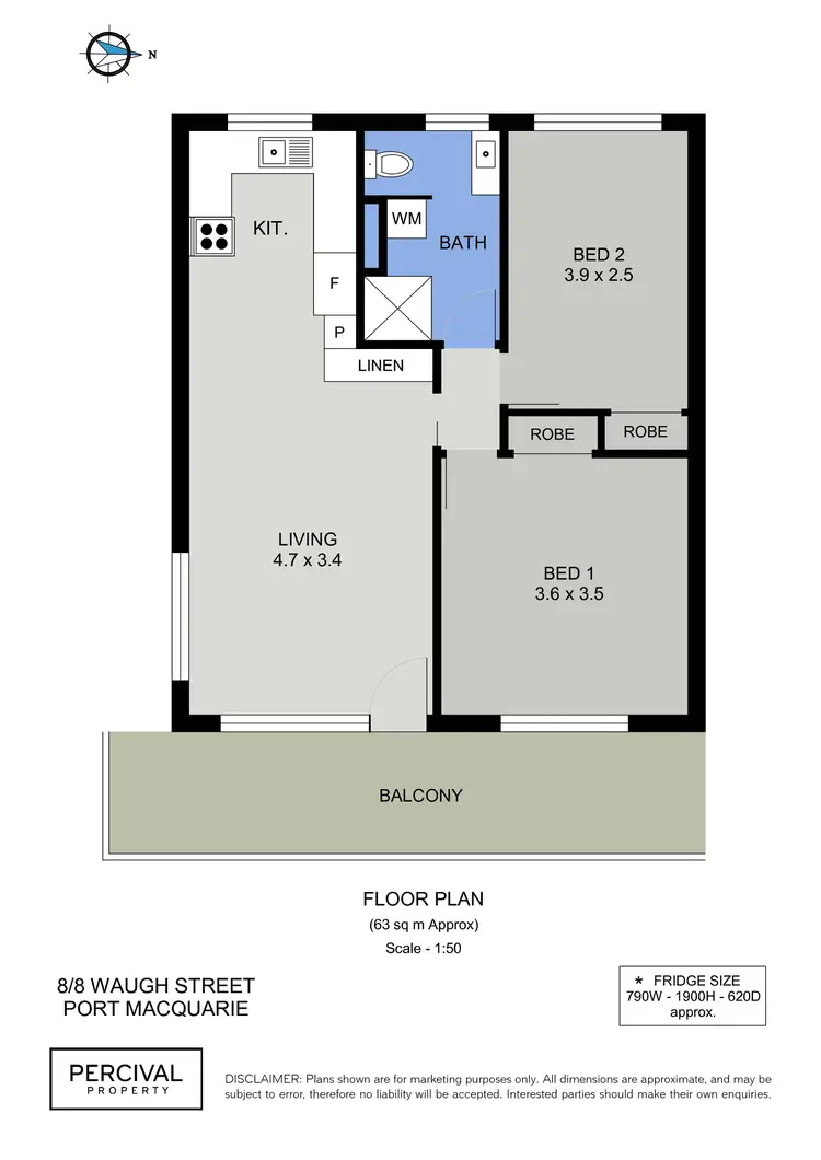 Floorplan of Homely unit listing, 8/8 Waugh Street, Port Macquarie NSW 2444