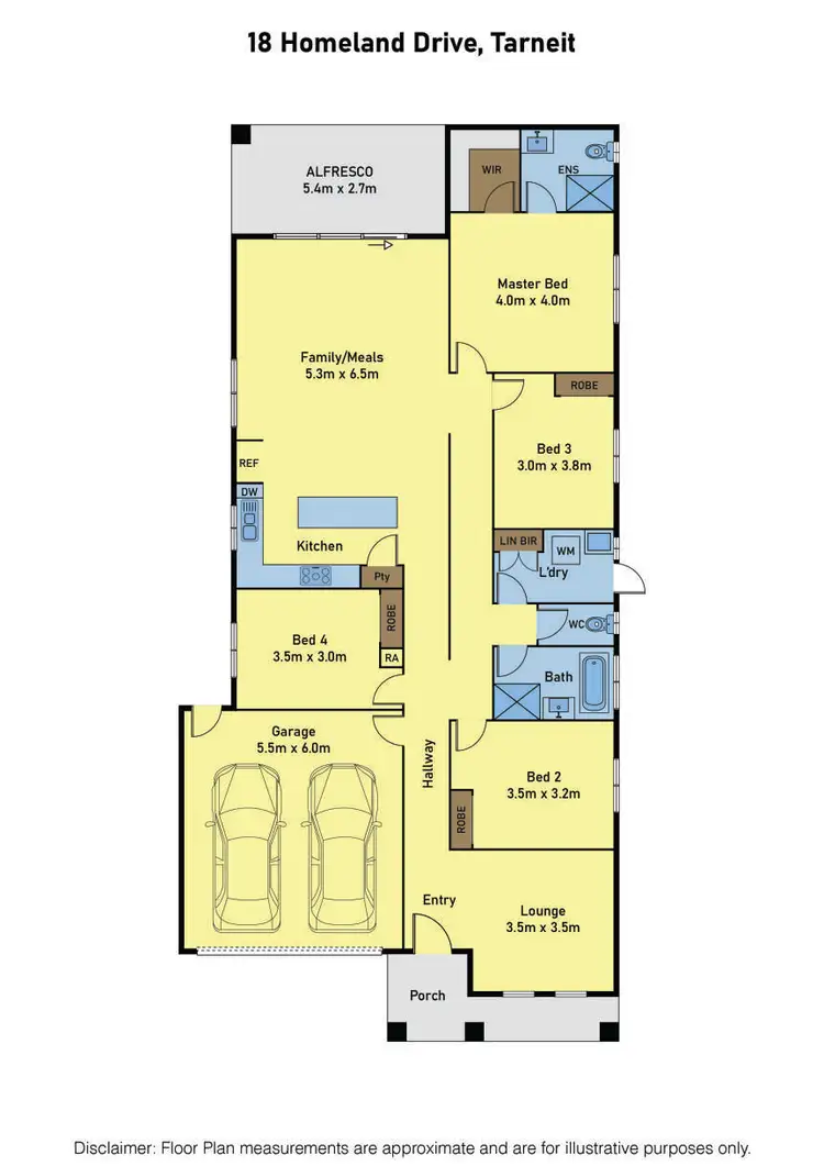 Floorplan of Homely house listing, 18 Homeland Drive, Tarneit VIC 3029