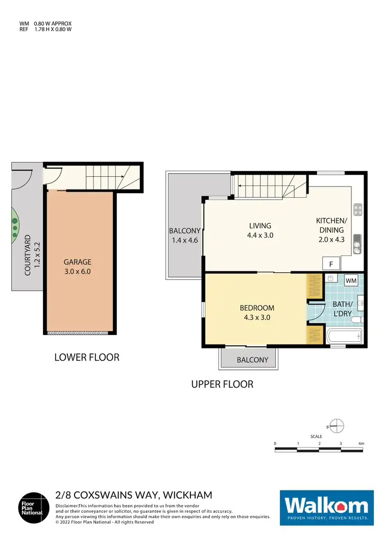 Floorplan of Homely apartment listing, 2/8 Coxswains Way, Wickham NSW 2293