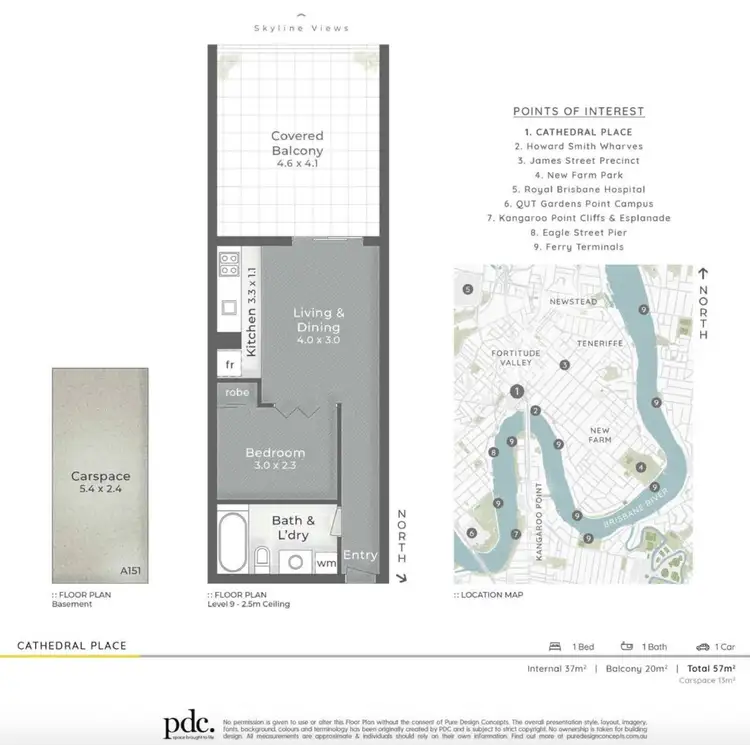 Floorplan of Homely apartment listing, 151/35 Gotha Street, Fortitude Valley QLD 4006