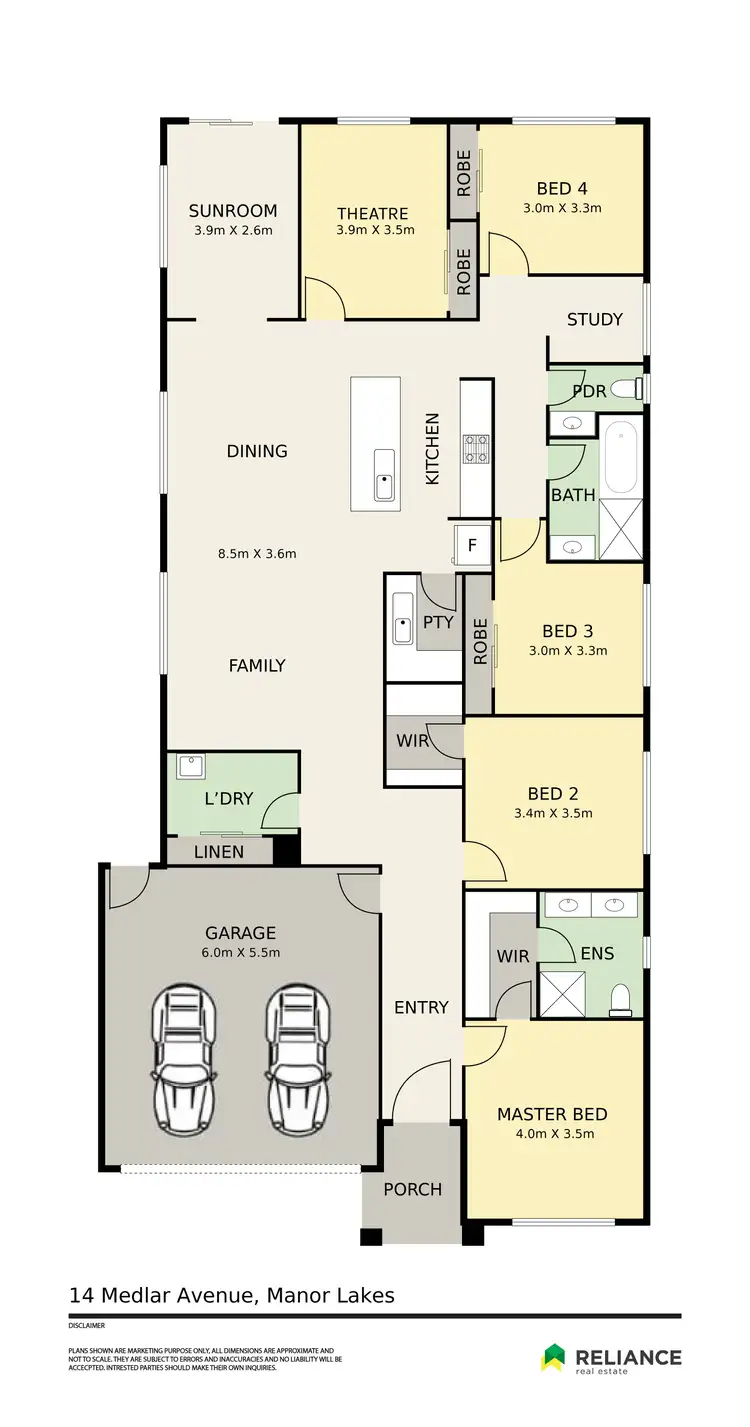 Floorplan of Homely house listing, 14 Medlar Avenue, Manor Lakes VIC 3024