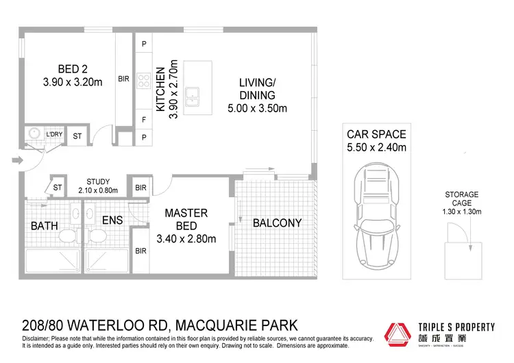 Floorplan of Homely apartment listing, 208B/80 Waterloo Road, Macquarie Park NSW 2113