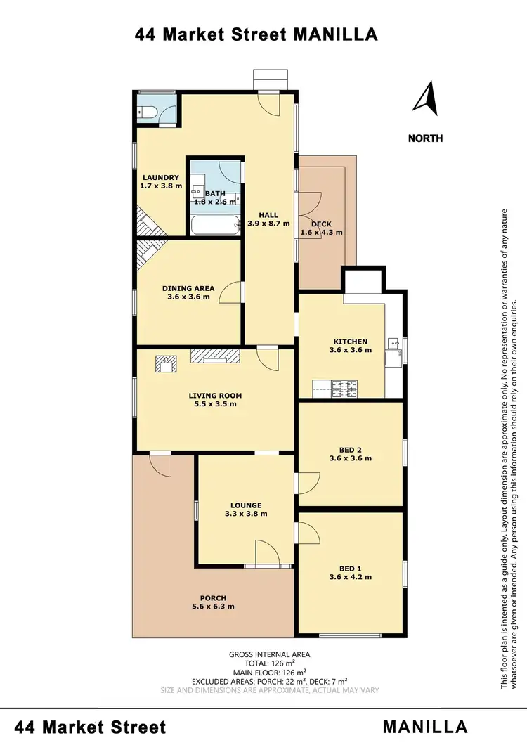 Floorplan of Homely house listing, 44 Market Street, Manilla NSW 2346