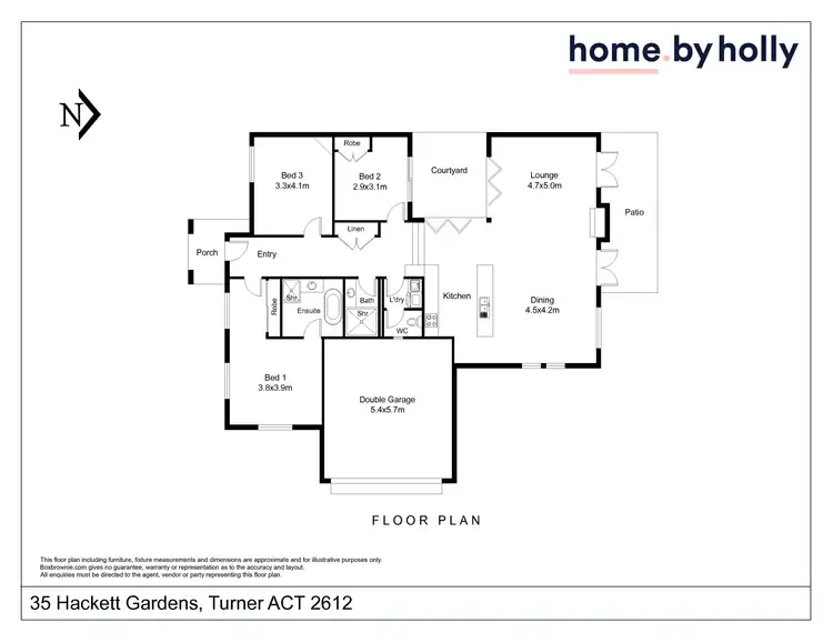 Floorplan of Homely house listing, 1/35 Hackett Gardens, Turner ACT 2612