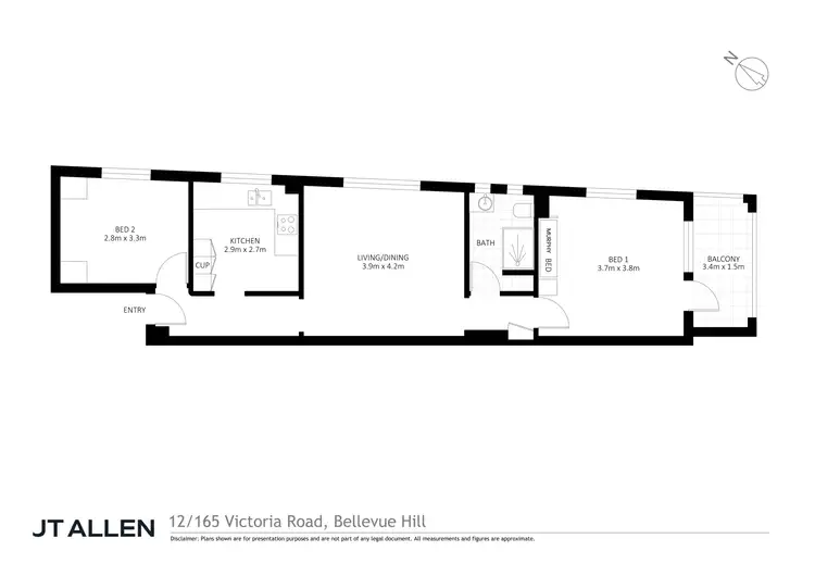 Floorplan of Homely apartment listing, 12/165 Victoria Road, Bellevue Hill NSW 2023