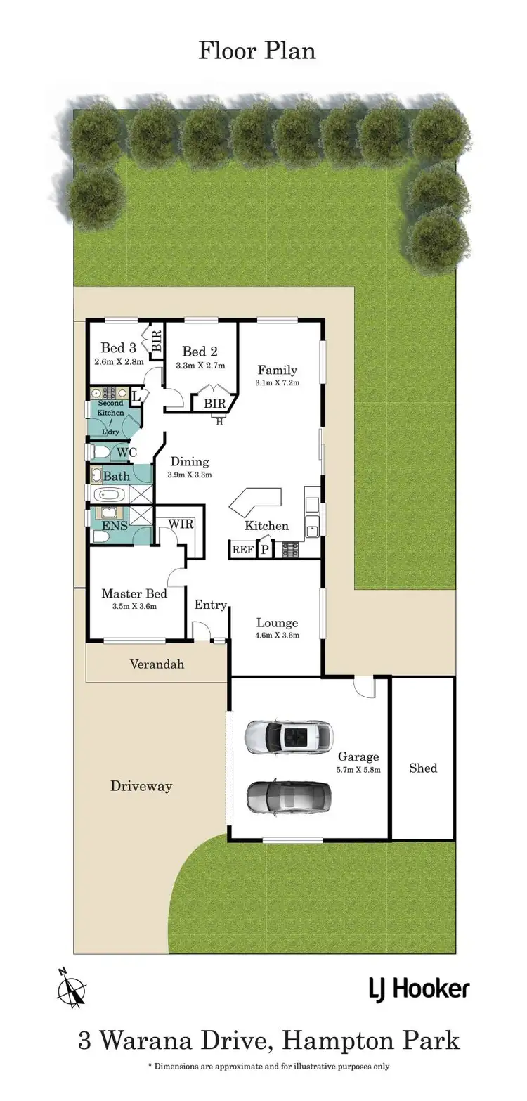 Floorplan of Homely house listing, 3 Warana Drive, Hampton Park VIC 3976