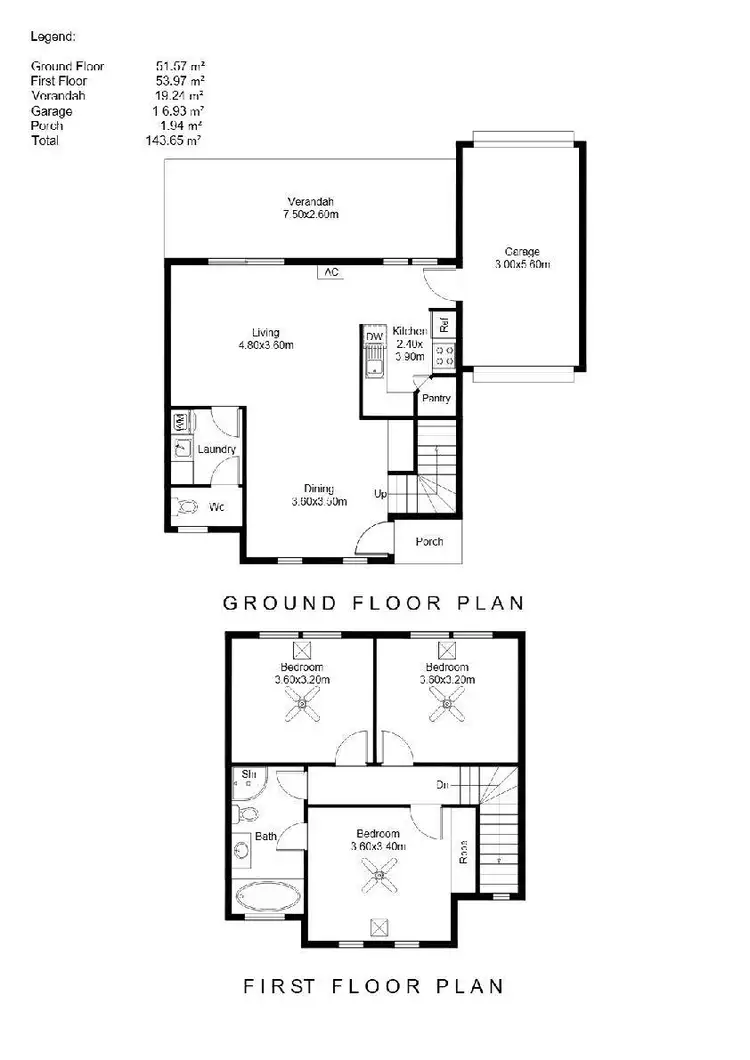 Floorplan of Homely townhouse listing, 3/2 Whinnerah Avenue, Aldinga Beach SA 5173