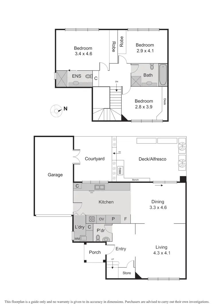 Floorplan of Homely townhouse listing, 2/14 Wilton Grove, Elwood VIC 3184