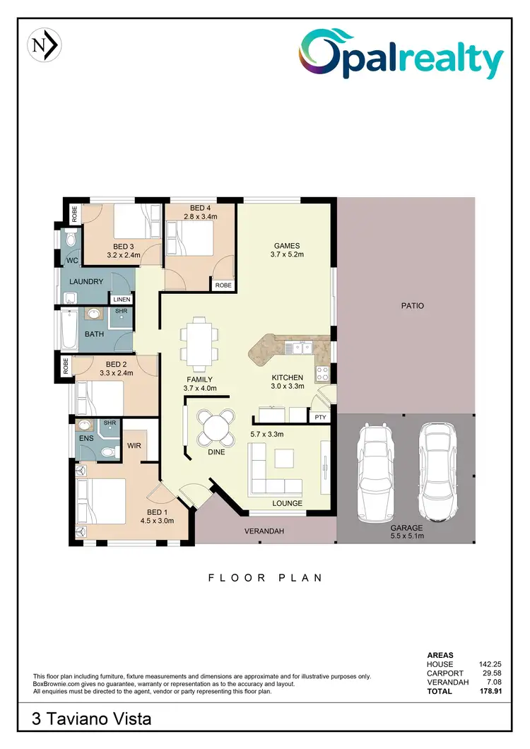 Floorplan of Homely house listing, 3 Taviano Vista, Secret Harbour WA 6173