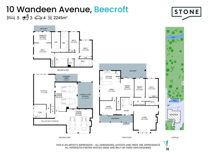 Floorplan of Homely house listing, 10 Wandeen Avenue, Beecroft NSW 2119