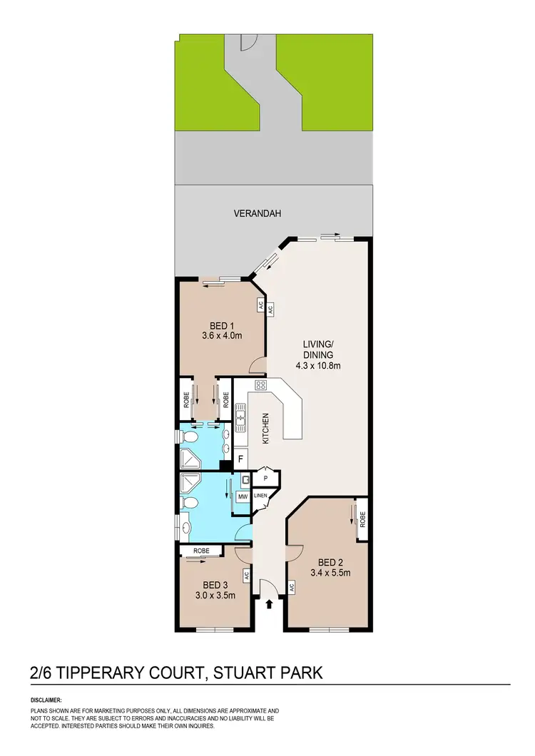 Floorplan of Homely apartment listing, 2/6 Tipperary Court, Stuart Park NT 820