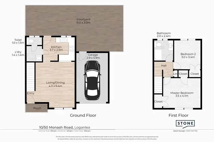 Floorplan of Homely townhouse listing, 10/50 Monash Road, Loganlea QLD 4131