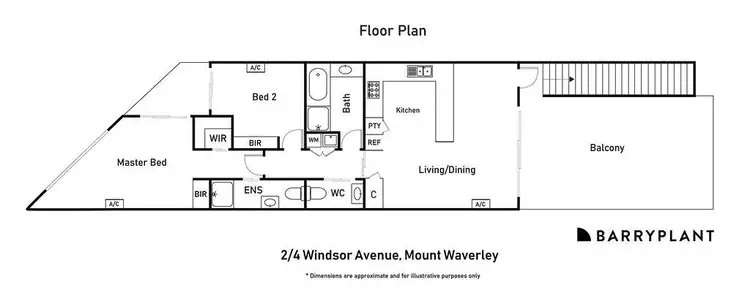 Floorplan of Homely apartment listing, 2/4 Windsor Avenue, Mount Waverley VIC 3149