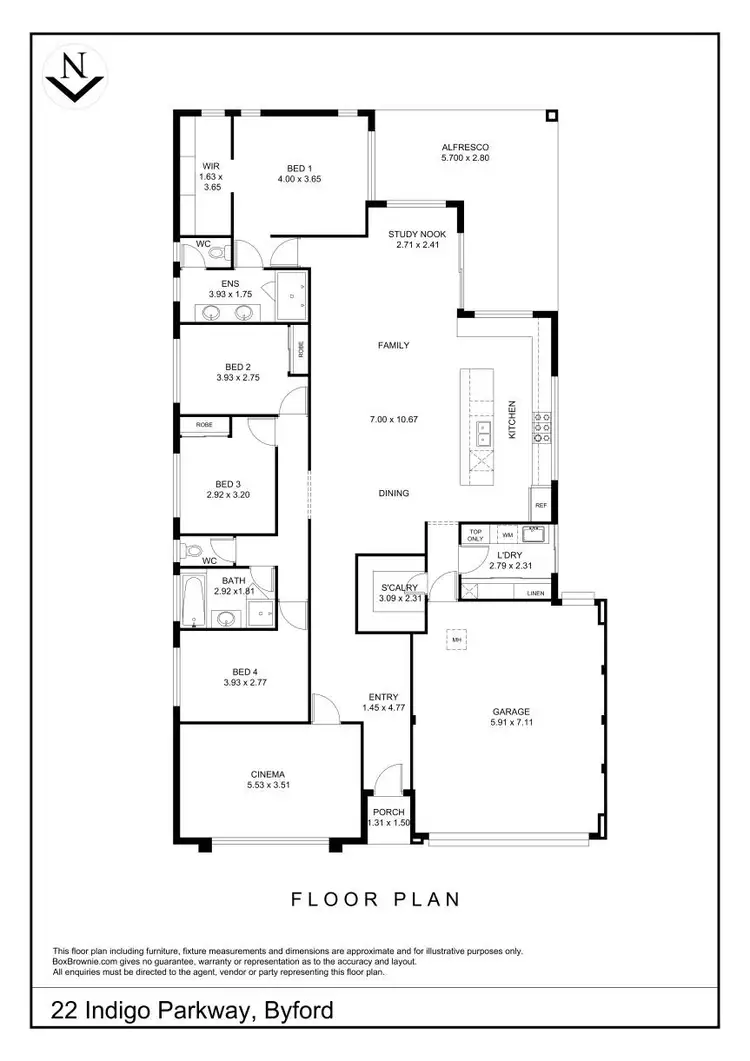 Floorplan of Homely house listing, 22 Indigo Parkway, Byford WA 6122