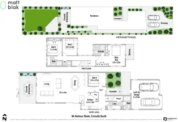 Floorplan of Homely semi-detached listing, 9A Harbour Street, Cronulla NSW 2230