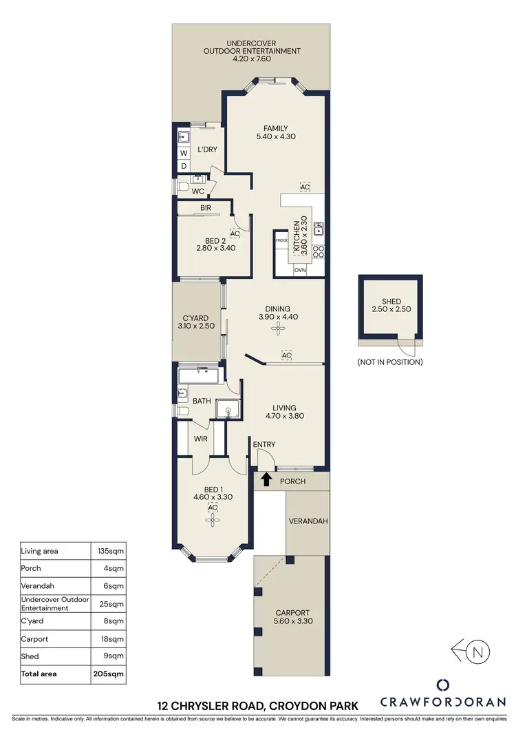 Floorplan of Homely house listing, 12 Chrysler Road, Croydon Park SA 5008