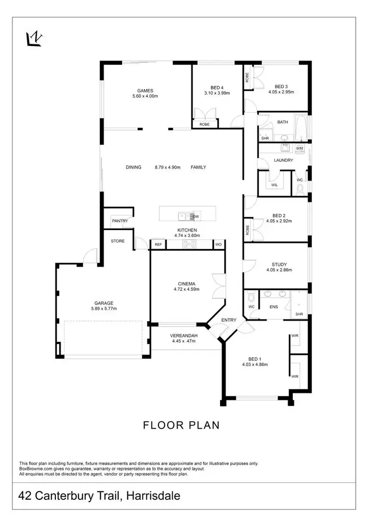 Floorplan of Homely house listing, 42 Canterbury Trail, Harrisdale WA 6112