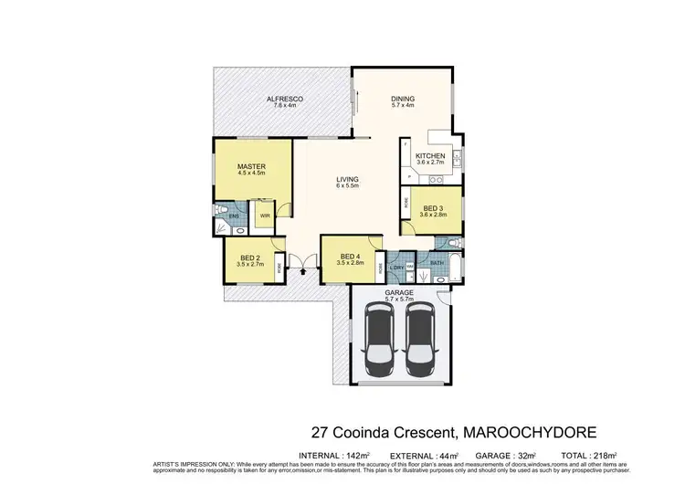Floorplan of Homely house listing, 27 Cooinda Crescent, Maroochydore QLD 4558