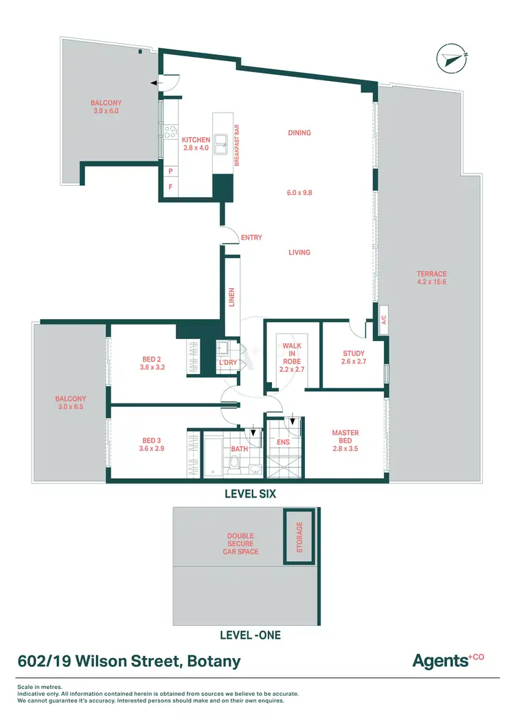 Floorplan of Homely apartment listing, 602/19-21 Wilson Street, Botany NSW 2019