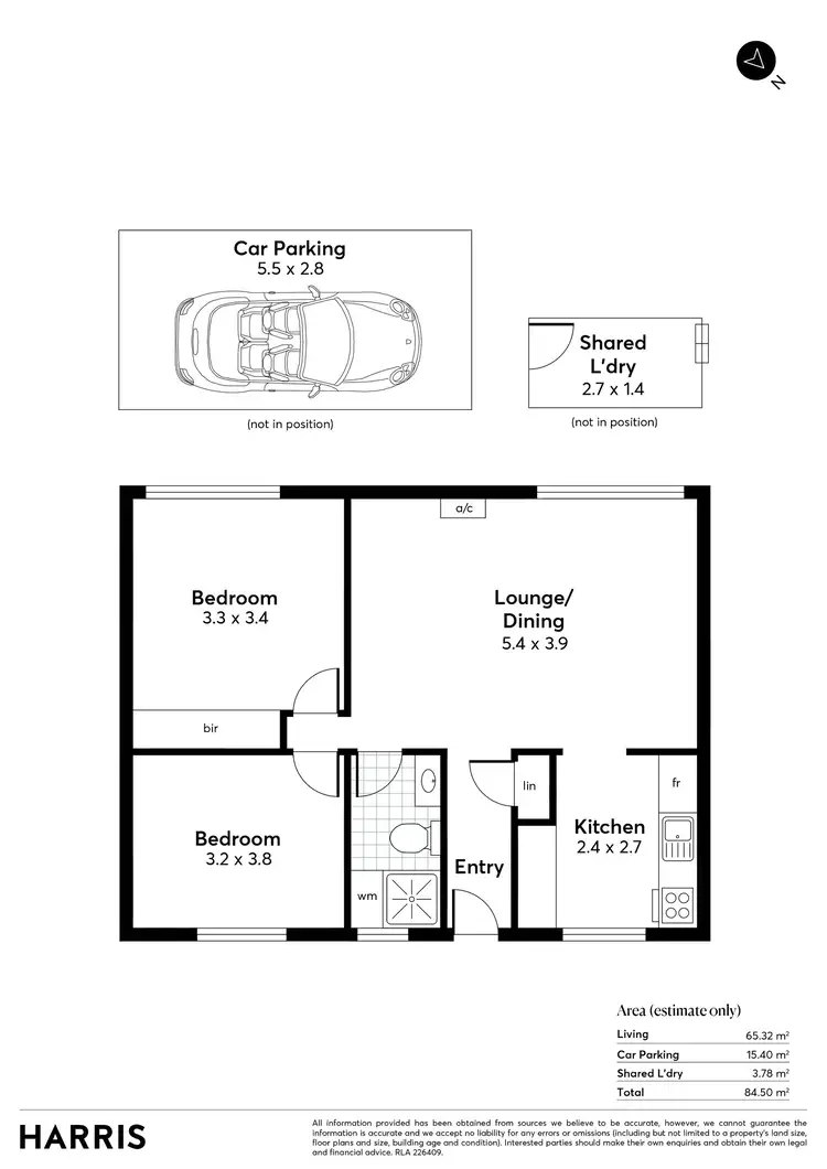 Floorplan of Homely unit listing, 2/2 Thames Crescent, Salisbury East SA 5109