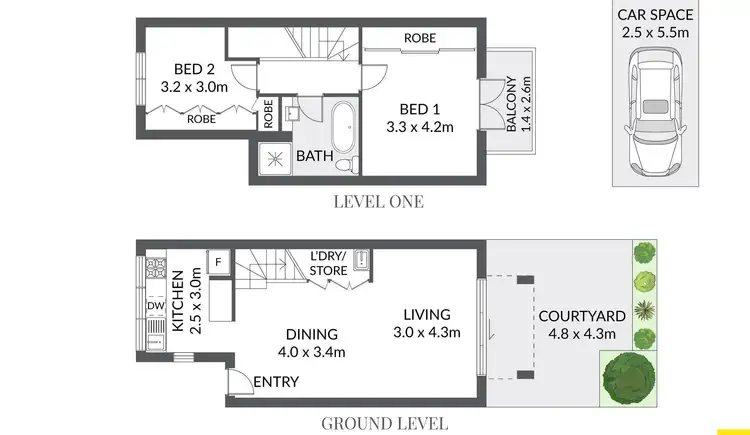 Floorplan of Homely apartment listing, 107 MacPherson Street, Bronte NSW 2024
