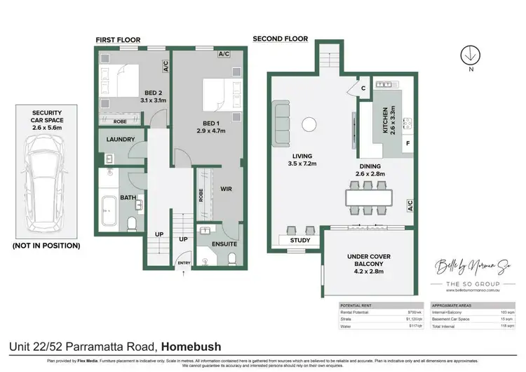 Floorplan of Homely apartment listing, 22/52-58 Parramatta Road, Homebush NSW 2140