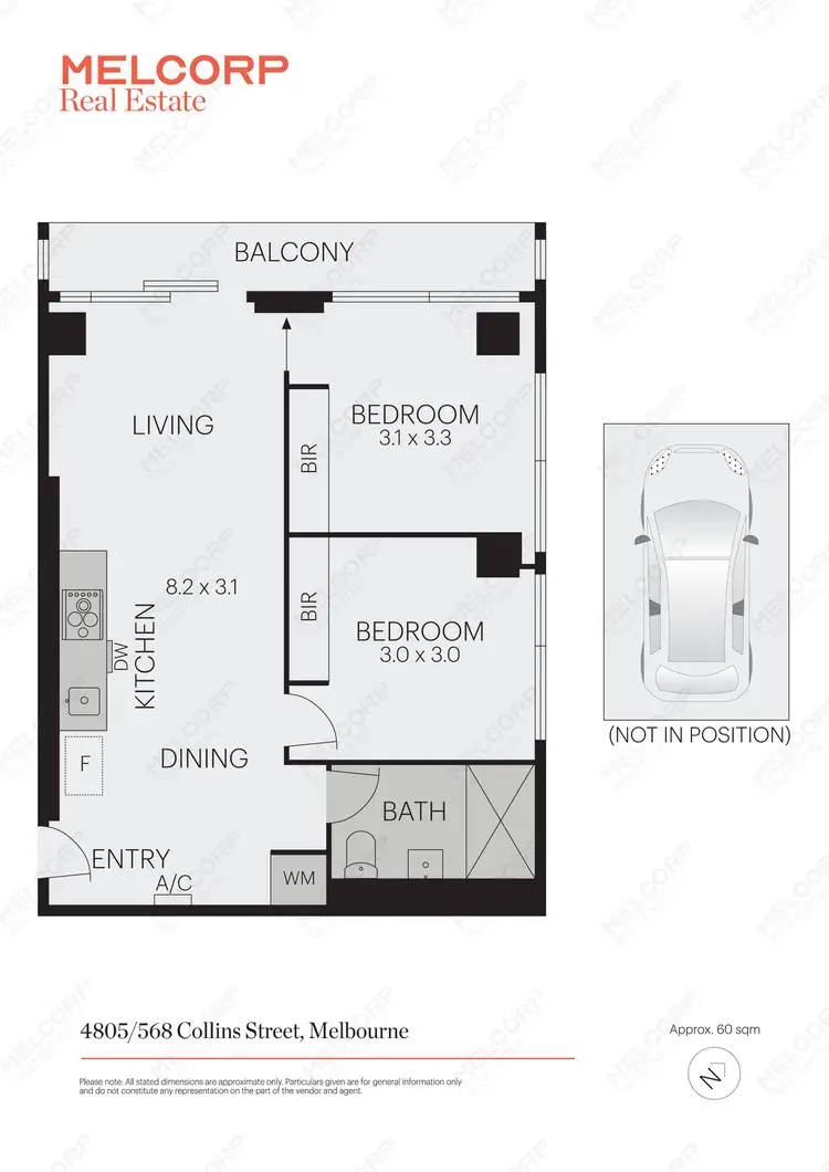 Floorplan of Homely apartment listing, 4805/568 Collins Street, Melbourne VIC 3000