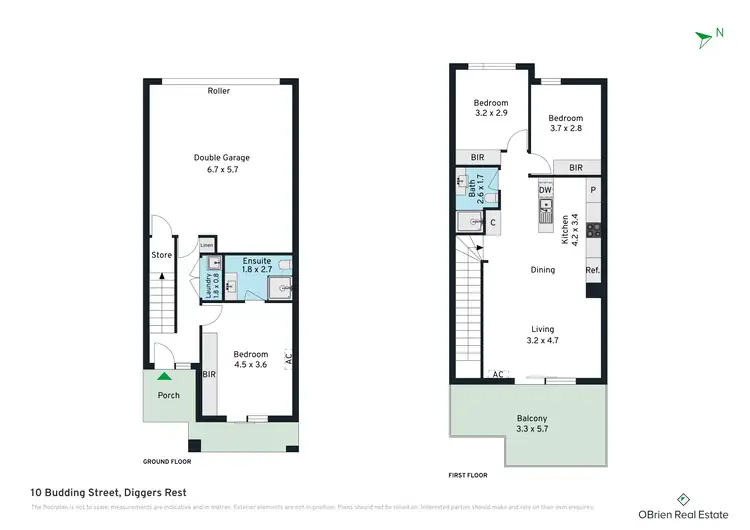 Floorplan of Homely townhouse listing, 10 Budding Street, Diggers Rest VIC 3427
