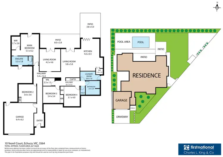Floorplan of Homely house listing, 10 Yeovil Court, Echuca VIC 3564