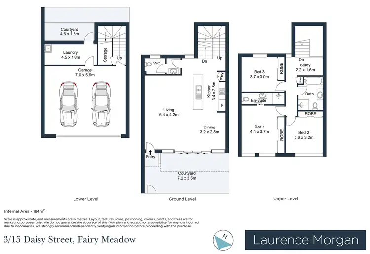 Floorplan of Homely townhouse listing, 3/15 Daisy Street, Fairy Meadow NSW 2519