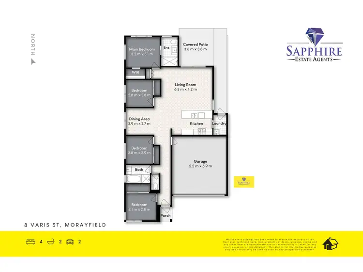 Floorplan of Homely house listing, 8 Varis Street, Morayfield QLD 4506