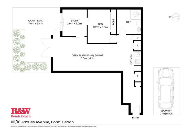 Floorplan of Homely apartment listing, 101/10 Jaques Avenue, Bondi Beach NSW 2026