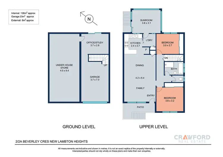 Floorplan of Homely townhouse listing, 2/2A Beverley Crescent, New Lambton Heights NSW 2305