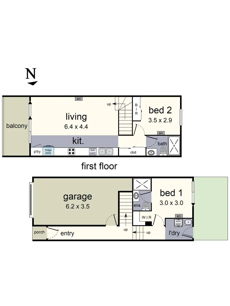 Floorplan of Homely townhouse listing, 2/8 Nicholas Street, Lilydale VIC 3140