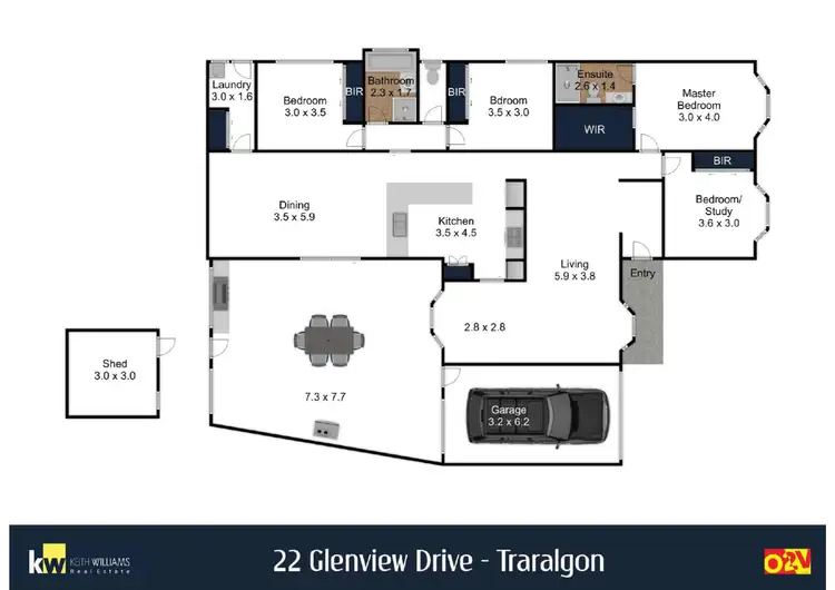 Floorplan of Homely house listing, 22 Glenview Drive, Traralgon VIC 3844