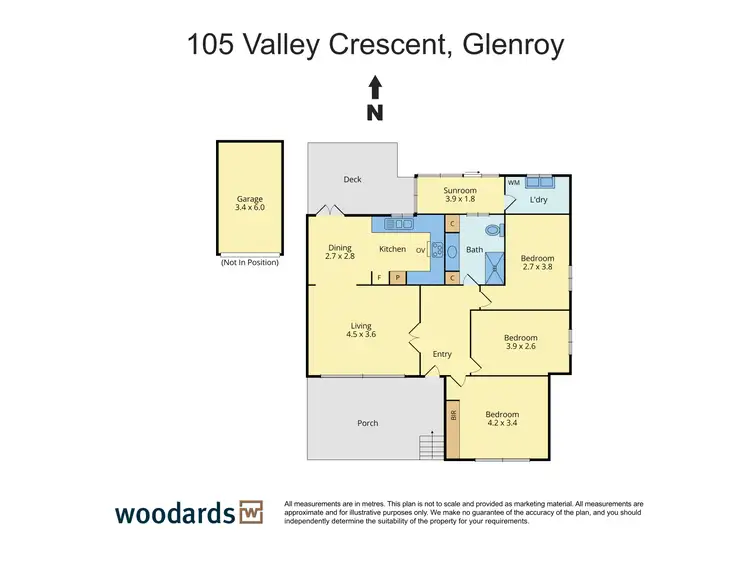 Floorplan of Homely house listing, 105 Valley Crescent, Glenroy VIC 3046