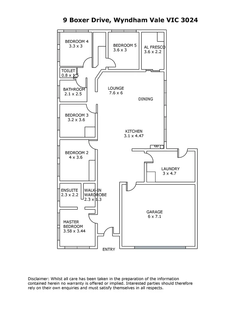 Floorplan of Homely house listing, 9 Boxer Drive, Wyndham Vale VIC 3024