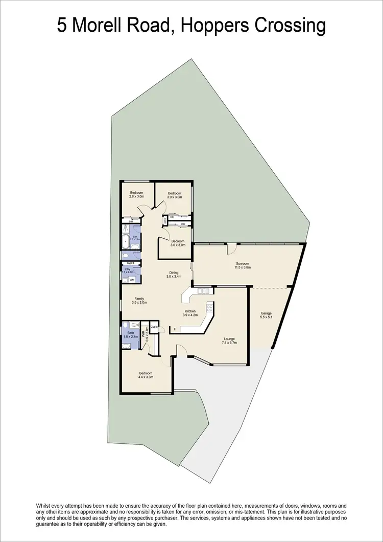 Floorplan of Homely house listing, 5 Morell Place, Hoppers Crossing VIC 3029