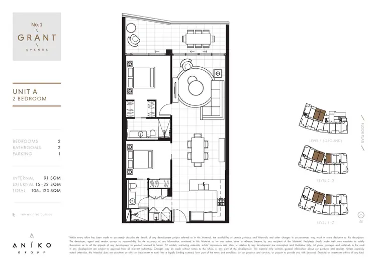Floorplan of Homely apartment listing, 1510/1 Grant Avenue, Hope Island QLD 4212
