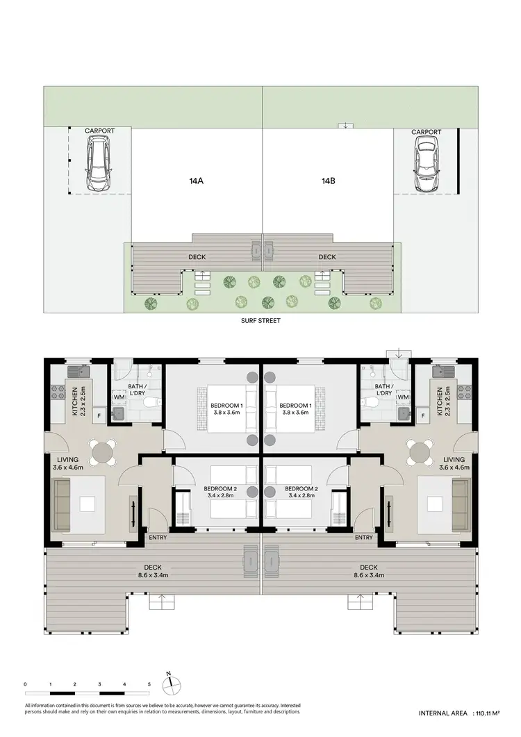 Floorplan of Homely villa listing, 14A Surf Street, Long Jetty NSW 2261
