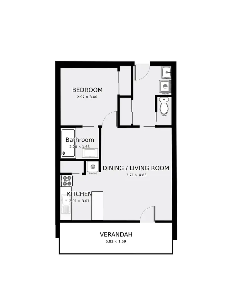 Floorplan of Homely unit listing, 7/61 Regent Street, Moama NSW 2731