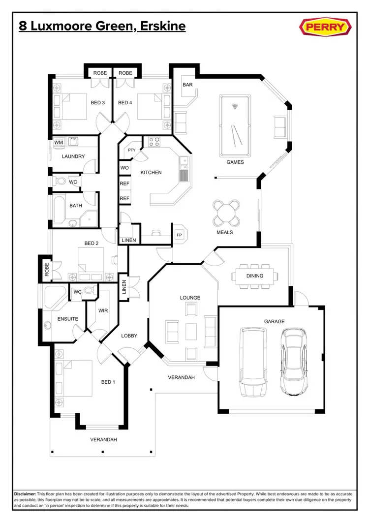 Floorplan of Homely house listing, 8 Luxmoore Green, Erskine WA 6210